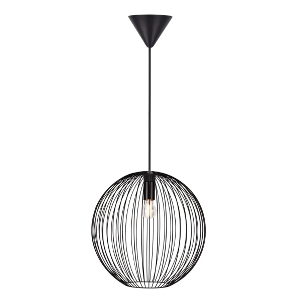 Industrialna lampa wisząca Beroni 2213303003 druciana kula czarny