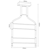 Futurystyczna lampa wisząca ALHA 9057 Shilo LED 32W 3000K czarna