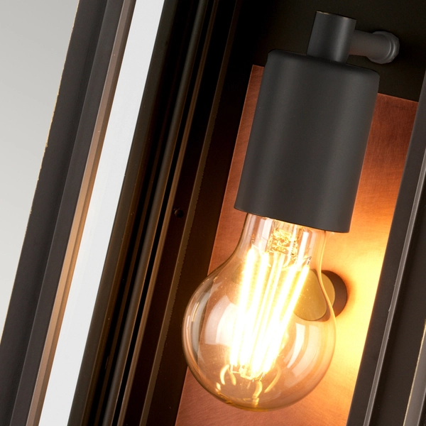 Naścienna latarnia QN-SUTCLIFFE-S-OZ metalowa miedziana