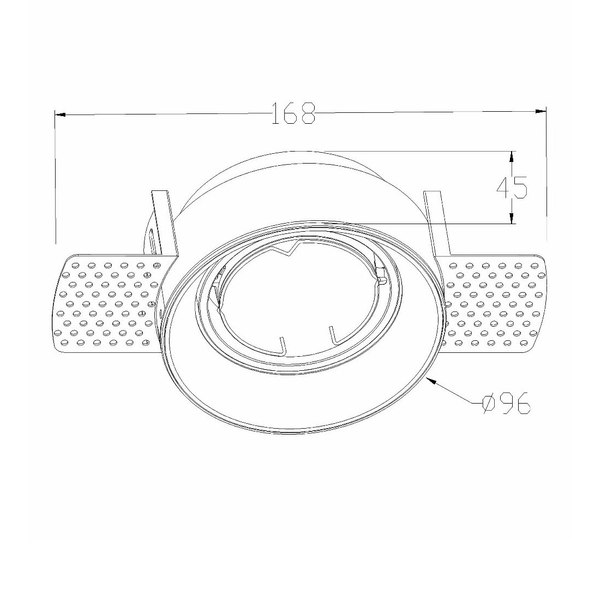 Czarna lampa podtynkowa Oneon wpuszczana nowoczesna z regulacją