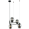 LAMPA wisząca ROXANE MDM-4045-4 BK+SG Italux szklana OPRAWA zwis pierścień grafitowy