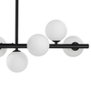Lampa wisząca MINI MOON ST-8118P-11 black Step mleczne kule żelazo szkło czarna