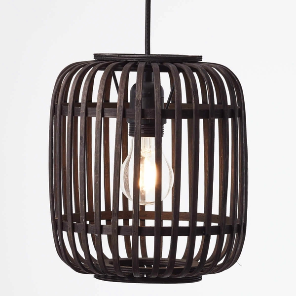 Wisząca lampa bambusowa Woodrow 93777/76 tuba czarny