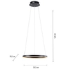 Wisząca lampa RITUS 15393-13 Just Light LED 23,5W 3000K ring antracyt