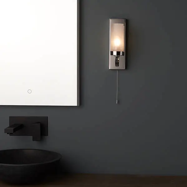 Ścienny kinkiet tuba Edrea 92960 do łazienki IP44 chrom przezroczysty