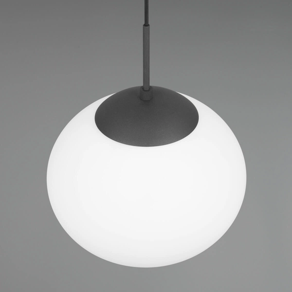 Wisząca lampa nad stół FOMENTO 363100132 Trio kula metalowa czarny biały