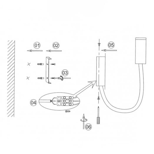 LAMPA ścienna SENISE LP-2021/1W BK Light Prestige regulowana OPRAWA kinkiet LED 3W 3000K tuba na peszlu IP44 paola czarna
