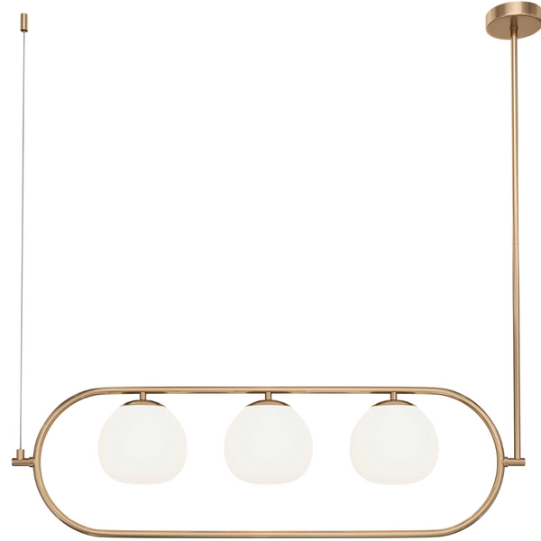 Lampa wisząca potrójna Erich MOD221PL-03BS balls mosiądz