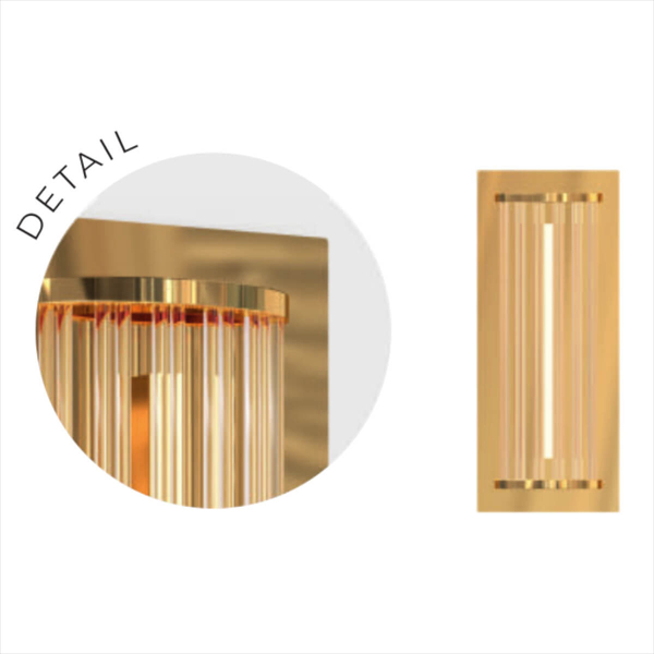 Ścienny kinkiet glamour Cally MB3114-1-3GT LED 10W 3000-6000K złoty