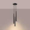 Potrójna lampa wisząca BLISS SL.1463 czarne tubki 3xG9 nad stół