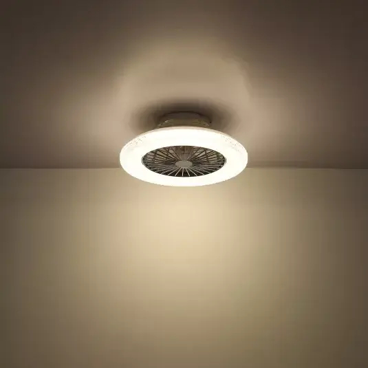 Wentylator lampa sufitowa CORUSSO 3654 Globo LED 45W 3000-6500K koło biały