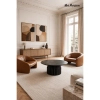 Marmurowy stolik kawowy LEVANTE MM001501100335 czarny drewno 75cm