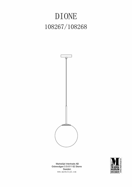 Wisząca lampa loftowa Dione 108268 ball nad stół przydymiona złota