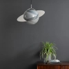 Dziecięca lampa wisząca Saturn SAT0150 planeta okrągła chrom