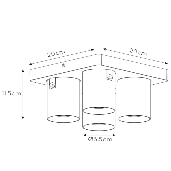 Przysufitowa lampa kuchenna NIGEL 09929/20/30 Lucide czarny