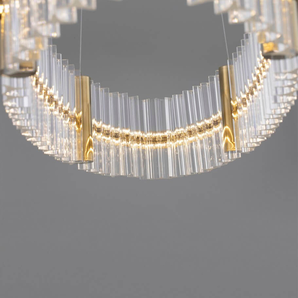 Okrągła lampa zwisająca MAYO LE44227 LED 45W 3500K pierścień złota