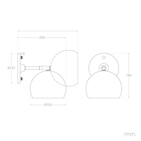 Metalowa lampa ścienna Librio ABR-KWS-E27 Abruzzo czarny złoty