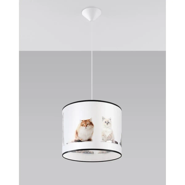 Wisząca lampa Koty SL.1420 Sollux pokój dziecięcy wielokolorowa