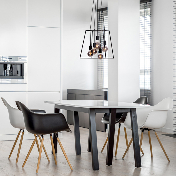 Loftowa LAMPA wisząca ALMODOVI PND-11532-5-BL Italux metalowa OPRAWA zwis klatka czarna