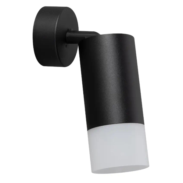 Punktowa lampa ścienna Sonaya LP-2803/1W BK tubka mleczny czarny