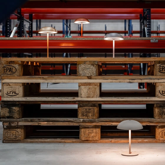 Stołowa lampka zewnętrzna MROOM 26576-M927-D9-TD-82 kaszmirowa LED 4W 2700K dotykowa