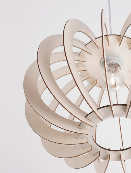 Skandynawska lampa wisząca NOGALES LE42941 drewniana biała