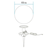 Lampa stojąca zewnętrzna Ø60 Ball ES-B060 Step IP65 okrąg koło tarasowa biała