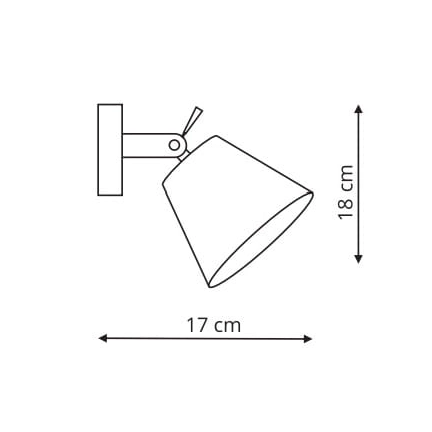 Regulowana lampa ścienna Bali z białym abażurem do salonu