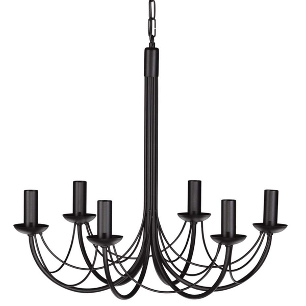 Wisząca LAMPA pałacowa Perseo K-3520 Kaja metalowa OPRAWA świecznikowa ZWIS żyrandol czarny