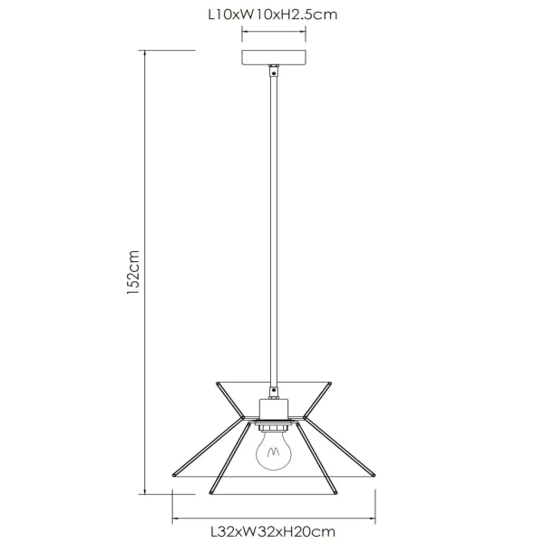 Ekologiczna lampa zwis TASMAN 10420/32/72 Lucide do salonu beżowa mosiądz