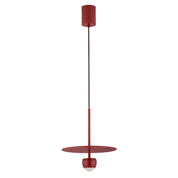 Ledowa lampa wisząca BAILA LE44537 8W 3000K okrągła czerwona