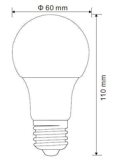 Ledowa żarówka 10600 E27 A60 gruszka 9W 3000K 810lm