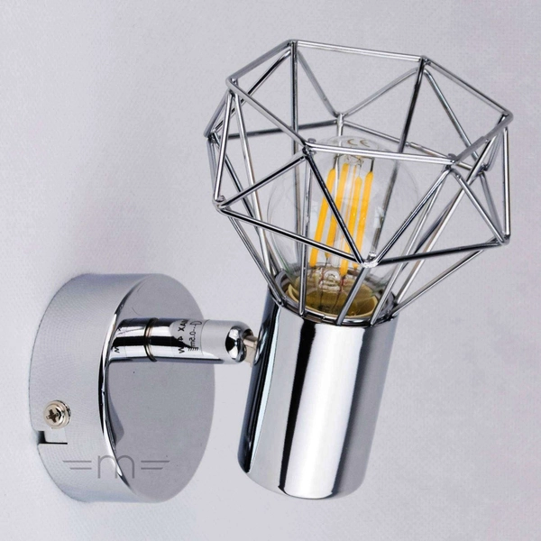 Kinkiet LAMPA ścienna XARA 54802-1 Globo druciana OPRAWA regulowana drut chrom