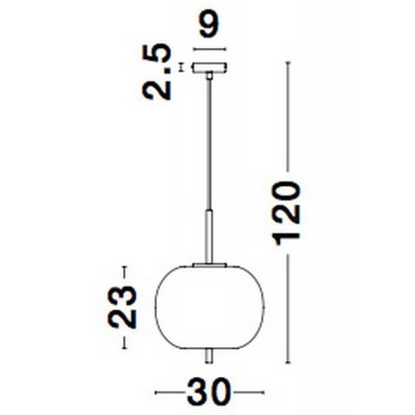 Kulista lampa wisząca MARC LE42718 szklana kula biała czarna
