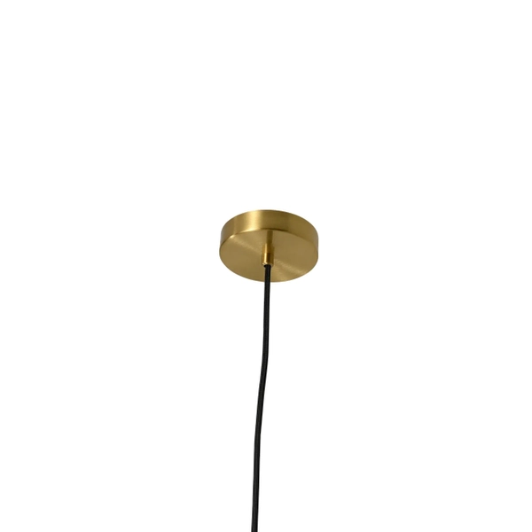 Lampa wisząca kula Bilo PL0137 do salonu marmur biała mosiądz