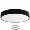 Pokojowa lampa sufitowa 137623621986 czarny plafon okrągły z sensorem ruchu