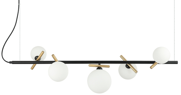 Wisząca lampa Reverso PND-5622-5-BK-W złota czarna