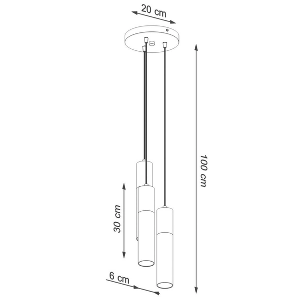 Wisząca lampa loftowa SL.1013 nad wyspę biała drewniana