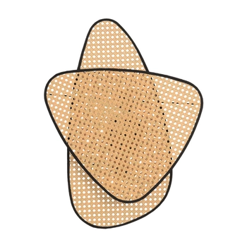 Podwójny kinkiet ścienny Natura ST-DN1350-2 Step ratan metal czarny beżowy