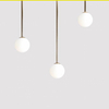 Szklana lampa wisząca PINNE 1080PL_G40_M zwis nad stół modernistyczny biały