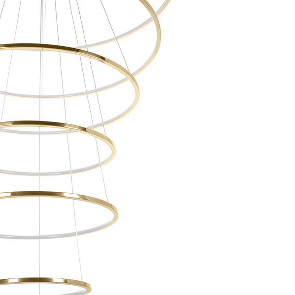 Wisząca lampa z pilotem Ring Slim MSE1501100164 Moosee LED 130W 3000K ringi złote