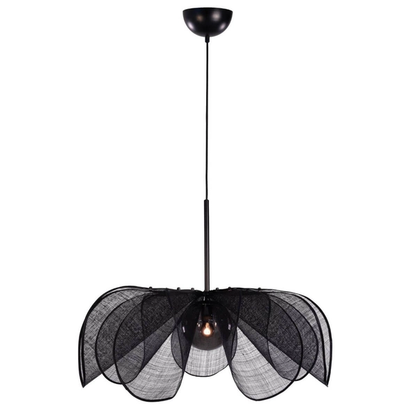 Materiałowa lampa wisząca STYRKA 108662 Markslojd do jadalni przydymiony czarny