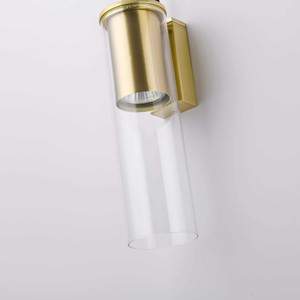 Lampa ścienna Manacor LP-232/1W GD szklana tuba złota