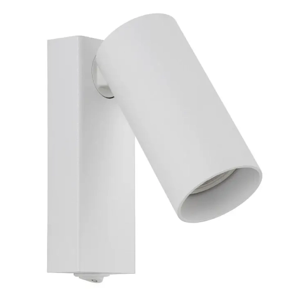 Minimalistyczny kinkiet ścienny FOURTY 11764 do sypialni tuba biała