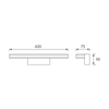 Metalowy kinkiet ledowy BREGO LED 9W 4100K listwa nad lustro chrom