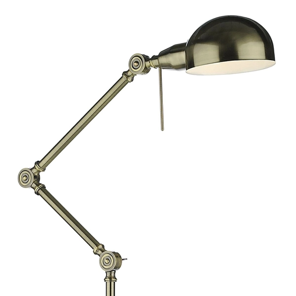 Podłogowa lampa vintage Ranger RAN4975 Dar Lighting regulowana mosiądz