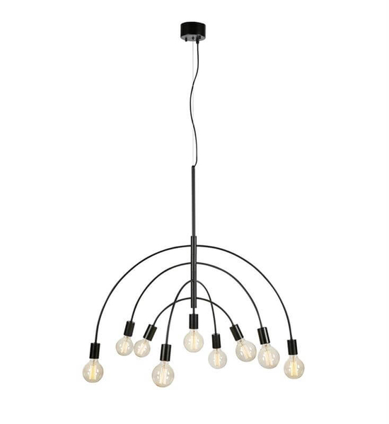 Wisząca lampa pokojowa Lavello metalowe łuki czarne