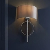 Ścienna lampa abażurowa L&-195214 Light& do salonu antyczna srebrna