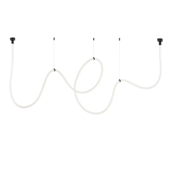 Lampa wisząca nowoczesna SNAKE MD1021-5 biała czarna metal PVC 72W 3000K 5M wąż ledowy