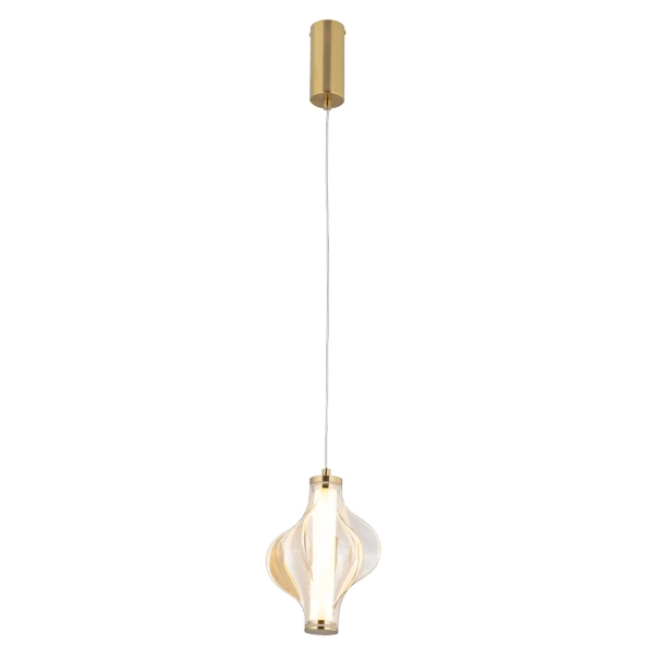 Zwisająca ledowa lampa Elva 18212 LED 8W 3000K metalowa mosiądz